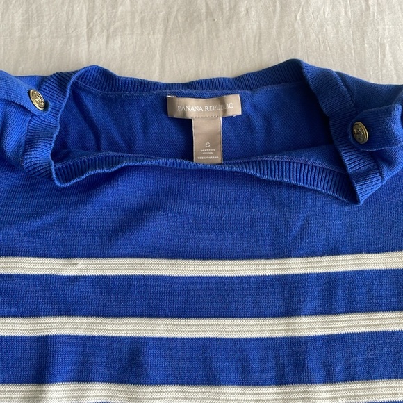 Banana Republic Striped 3/4 Sleeve Sweater - Picture 2 of 6
